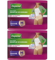 Depend Emici Külot Hasta Bezi Medium - Orta Kadın 20 Adet (2PK*10)