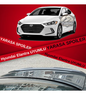 Hyundai Elantra 2012-2017 Bagaj Üstü Yarasa Spoiler Bagaj Çıtası Piano Black