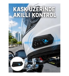 Mey İthalat® Bluetooth Kask Kulaklığı Intercom 5.0 Bluetooth Android ve İOS Uyumlu Yeni Nesil