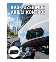 Mey İthalat® Bluetooth Kask Kulaklığı Intercom 5.0 Bluetooth Android ve İOS Uyumlu Yeni Nesil