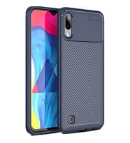 Samsung Galaxy M10 Kılıf Esnek Soft Karbon Tasarım Legion Serisi (Lacivert)