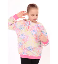 Toontoy Kız Çocuk Komple Baskılı Sweatshirt (Açık Lila)