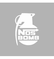 Nos Bomb Araba Sticker siyah 14x19 CM (Beyaz)