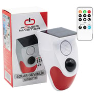 Ayt Powermaster Pm-26240 Solar Güneş Enerjili Sesli Işıklı Alarm Sistemi Kumandalı Alarm Flash Işıklı