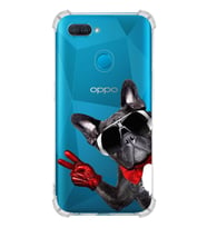 PrintiFy Oppo A5S Uyumlu Köpek 2 Baskılı Şeffaf Köşe Korumalı Antişok Kılıf