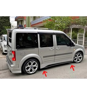 Ford Connect Yan Marşpiyel Seti Plastik 2 Adet Mat Siyah 2003-2014 karlık+ek+bodykit