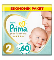 Prima Premium Care Bebek Bezi 2 Beden Mini 4-8 Kg 60lı Ekonomik Paket