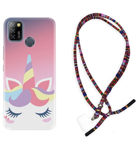 INFINIX Smart 4 5 6 Zero 8 S5 Pro Kılıf Boyun Asklı Rasta Silikon Sweety Unicorn 1737