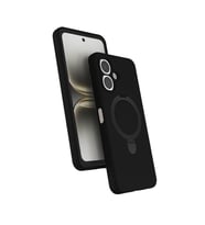 Coverzone Tecno Spark Go 2 ile uyumlu K?l?f MagSafe ile uyumlu Z-Samara Kapak Wireless ?arj �zellikli Stand Olabilen Tecno Spark Go 2 kilif Siyah