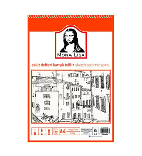 MONA LISA MN03-4 ESKİZ DEFTERİ KARIŞIK TELLİ A4 50 YP