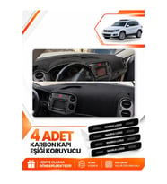 VOLKSWAGEN TİGUAN (2007-2015) Uyumlu Ön Torpido Koruma Kılıfı Halısı - Siyah