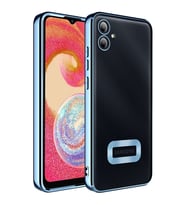 Lexroo Galaxy A04E Kılıf Kamera Korumalı Logo Gösteren Omega Kılıf - Sierra Mavi