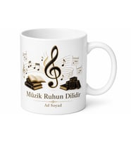 Müzik Notaları Sol Anahtarı Akor Tablosu Bestekarlar Nota Okuma Baskılı Kupa Hediye Bardak