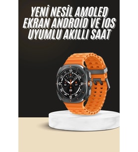 Akıllı Saat Unısex Zarif Görünümlü Titanyum Kasa Amoled Ekran Müzik Dinleme