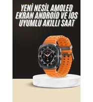 Akıllı Saat Unısex Zarif Görünümlü Titanyum Kasa Amoled Ekran Müzik Dinleme