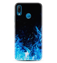 Huawei P20 Lite Mate 10 20 Lite Pro P40 Lite KılıfDesemli Silikon Blue Fire 1678