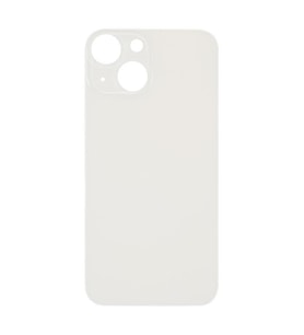 Apple iPhone 13 Mini Uyumlu LOGOLU Arka Pil Batarya Kapağı, LENS HARİÇ. (Beyaz)