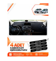RENAULT KANGOO 3 (2010-2018) Uyumlu Ön Torpido Koruma Kılıfı Halısı - Siyah