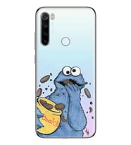 Redmi Note 8 Uyumlu Susam Sokağı Kurabiye Canavarı Desenli Şeffaf Telefon Kılıfı
