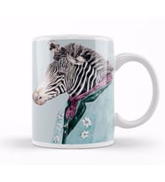 Zebra Mavi Kupa Bardak Porselen