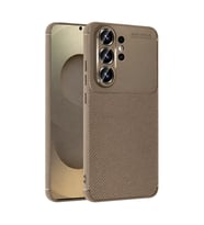 S26 Auto Focus Karbon Kapak - Kahverengi