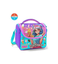 CORAL HIGH 11789 KIDS LİLA TURKUAZ DONDURMA VE ANİME DESENLİ THERMO BESLENME ÇANTASI
