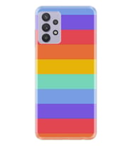 Kılıfland Samsung Galaxy A32 Kılıf Silikon Resimli Kapak Rainbow Stok 1276