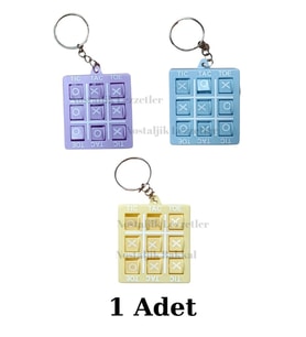 XOX Oyunu Anahtarlık 1 Adet Tic Tac Toe Zeka ve Stres Oyuncağı Çanta Süsü