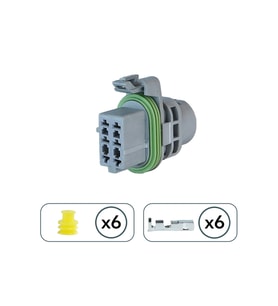 Far Soketi Gri 6 Pin Kablosuz