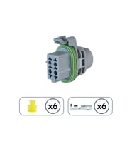 Far Soketi Gri 6 Pin Kablosuz