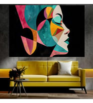 Kadın Temalı Sürreal Sanatsal Dekoratif Duvar Tablosu (70x100 cm)