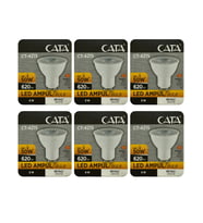 (6 Adet) Cata 8W (50W) 6500K (Beyaz Işık) GU10 Duylu Led Spot Ampul
