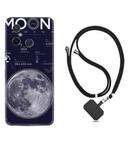 Xiaomi Redmi 12C Kılıf Resimli Boyun Askılı İpli Desenli Silikon Moon info 1424