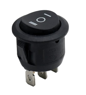 Ayt IC-134 Yuvarlak Işıksız On Off On 3 Pin Anahtar Aç Kapa Düğme Buton 25x22,7 mm