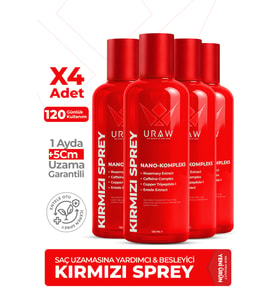 Kırmızı Sprey 4’lü Set  Yoğun Bakım & Hızlı Uzama Desteği