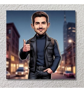 Çılgıntrend Kişiye Özel Gezgin Tasarımlı Karikatür Mdf Poster 20 x 28