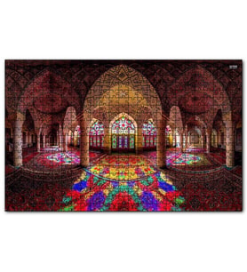 Cakapuzzle İran'da Vitraylar ve Tavan Süslemeleri Puzzle Yapboz MDF (Ahşap) (120 Parça)