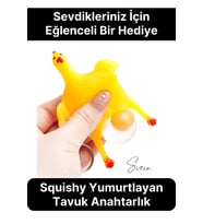 Squishy Yumurtlayan Tavuk Anahtarlık Civciv İlginç Komik Sevmli Aksesuar Hediye Oyuncak Arkadaşa
