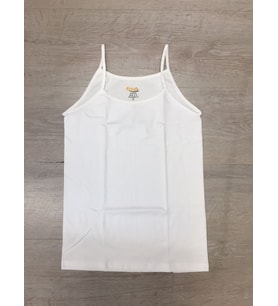 Kız Çocuk İnce Askılı Ribana Atlet 6'lı paket (Beyaz)