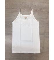 Kız Çocuk İnce Askılı Ribana Atlet 6'lı paket (Beyaz)
