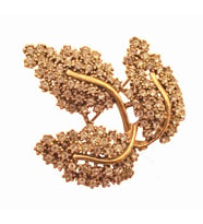 Aşina Gümüş - Yaprak Elmas Montür Swarovski Taşlı Broş Sevgiliye Hediye