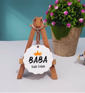 Baba Ahşap Anahtarlık