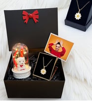 Kolyeli Size Özel Fotoğraflı Hediye Kutusu - Premium Kişiye Özel Hediye Seti (Model 4)