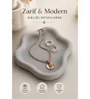 Organik Formlu Dekoratif Takı Organizeri, Modern Yüzük ve Küpe Düzenleyici