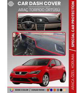 SEAT LEON (2013-2020) Torpido Örtüsü Ön Göğüs Halı Torpido Koruma Birebir Uyum Kaymaz UV Koruma