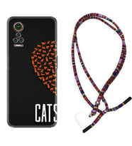 General Mobile GM 21 Pro GM 22 Pro Plus Kılıf Boyun Asklı Rasta Silikon Cats 1792