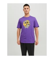 Jack & Jones Mor Erkek Smile Kuru Kafa T-shirt - 12232656