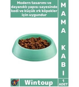 #Mama Pet Evcil Hayvan Kabı Sağlam Dayanıklı Plastik Yıkanabilir Kedi Köpek Küçük Yuvarlak Mama Kabı