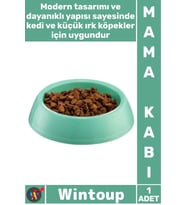 #Mama Pet Evcil Hayvan Kabı Sağlam Dayanıklı Plastik Yıkanabilir Kedi Köpek Küçük Yuvarlak Mama Kabı