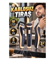 Şarjlı Saç ve Sakal Tıraş Makinesi – 1-12 mm Ayarlanabilir Tarak, Sessiz Motor, Unisex Kullanım